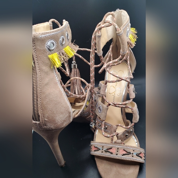 Jessica Simpson Roona Strappy Heels Size 8 - Picture 5 of 7
